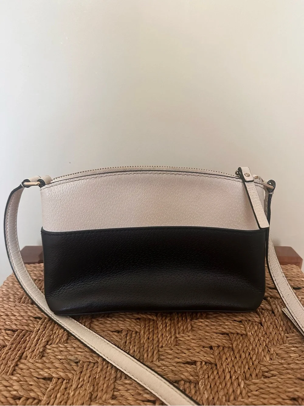 Kate Spade New York Grove Street Millie Black and Cream Two-Tone Crossbody Bag